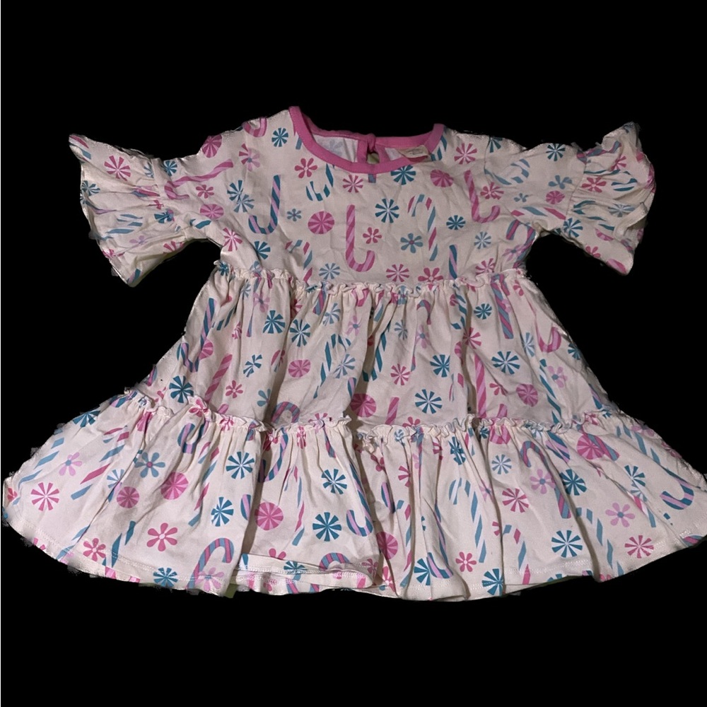 Eleanor rose pink candy cane top size 6.